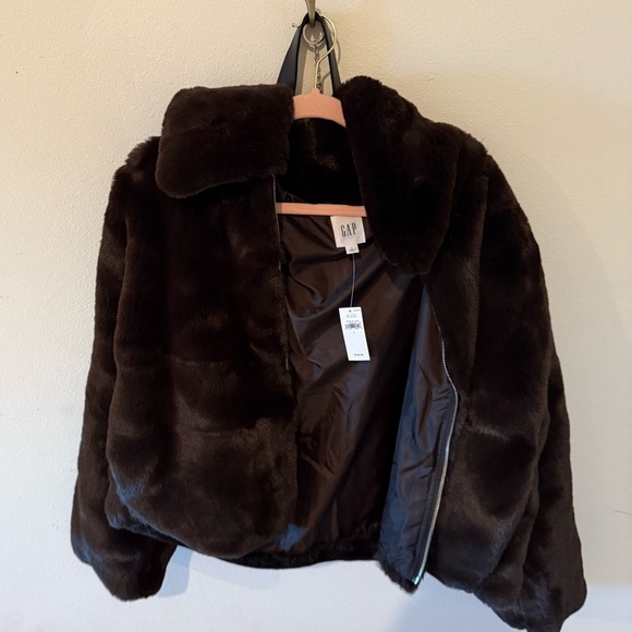GAP Jackets & Blazers - Elegant Brown Faux Fur Jacket Gap